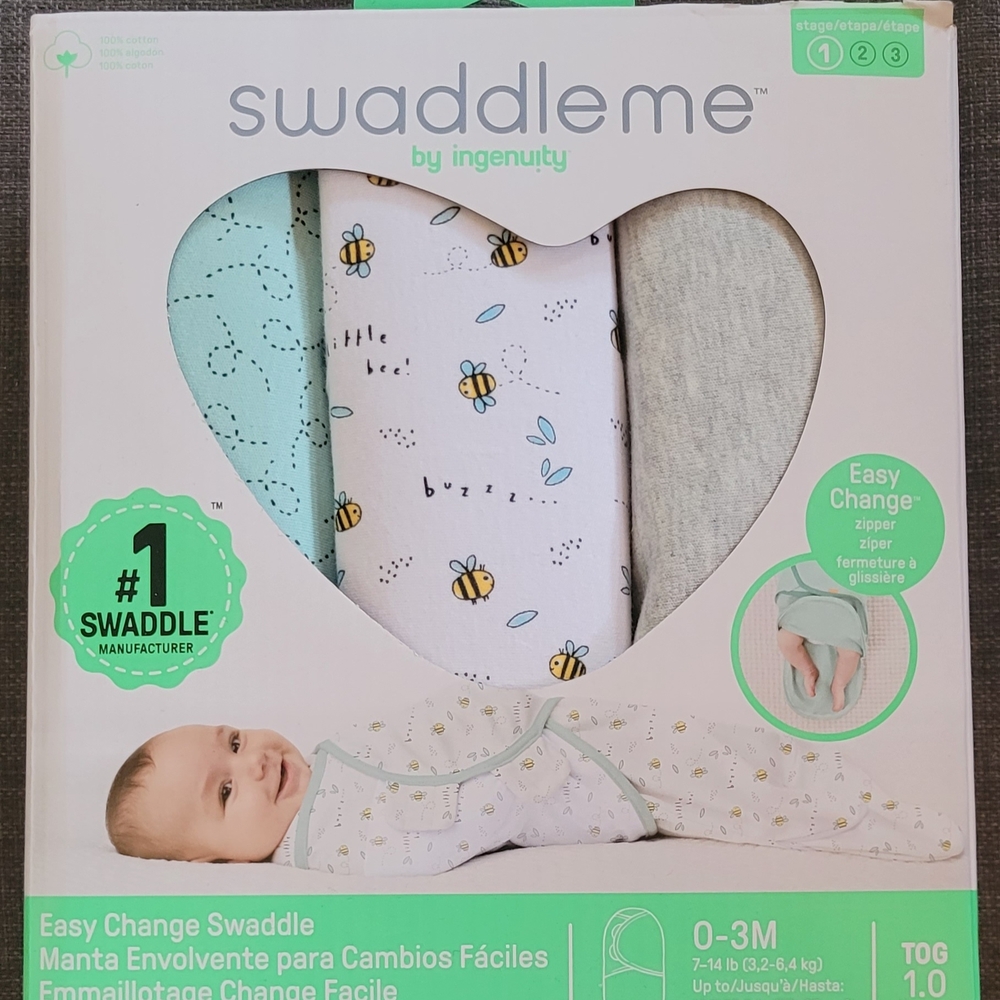SwaddleMe by Ingenuity 3 Easy Change Swaddles